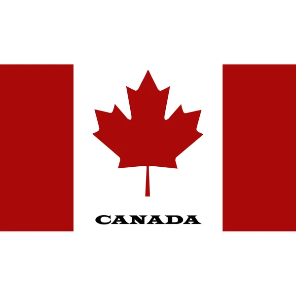 Flagga Kanada på en vit bakgrund — Stock vektor
