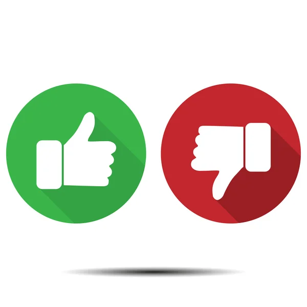 Thumbs up thumbs down — Stock Vector