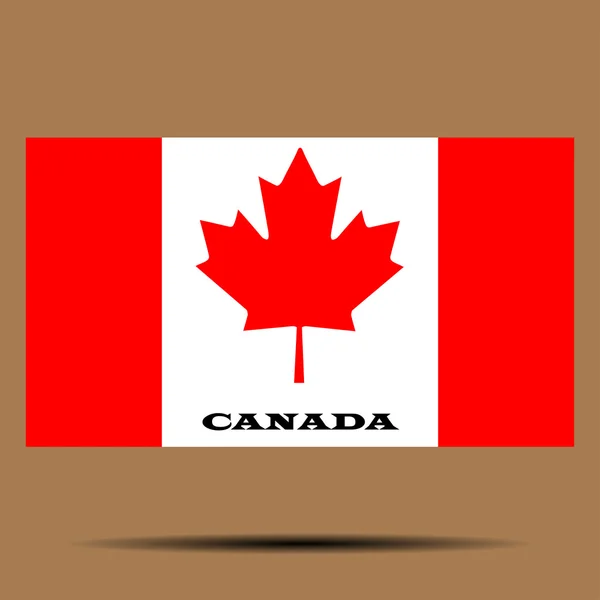 Bandeira do Canadá em um fundo marrom —  Vetores de Stock