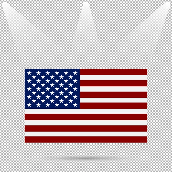 Флаг Америки на белом фоне — стоковый вектор
