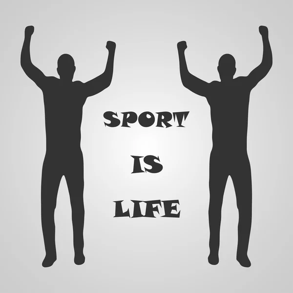 Sport is leven logo — Stockvector