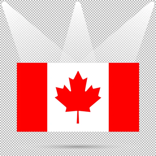 Bandeira do Canadá sobre um fundo branco — Vetor de Stock