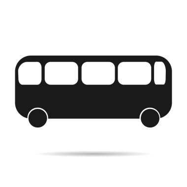 Siyah otobüs gölge ile