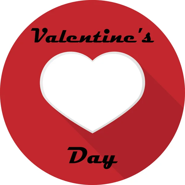 Día de San Valentín corazón blanco — Archivo Imágenes Vectoriales