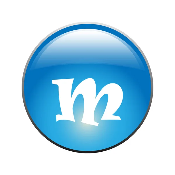 Το γράμμα M σε μπλε κύκλο — Διανυσματικό Αρχείο