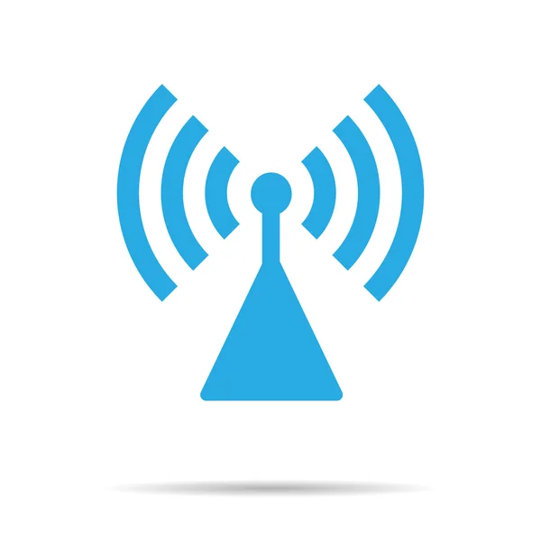 Modré Wi Fi symbol se stínem — Stockový vektor