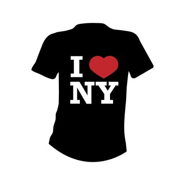 Siyah T-shirt - New York'u seviyorum