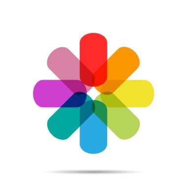 Renkli oval bir daire oluşturan