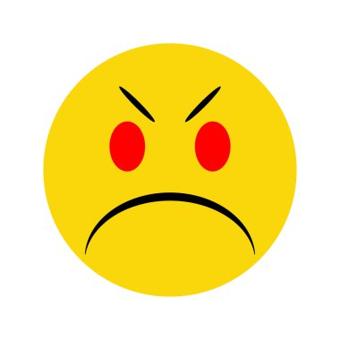 Gölge ile kızgın sarı gülen yüz