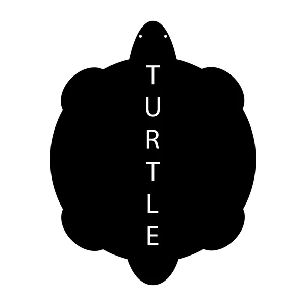 Fekete teknős-ezekkel a szavakkal — Stock Vector
