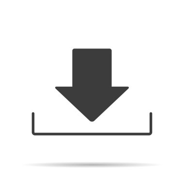 Siyah sembol iletişim. İşareti teknoloji. Veri indirme