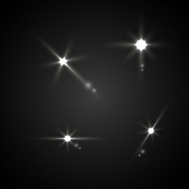 Uzayda ışık efekti. Uzay cisimlerinin