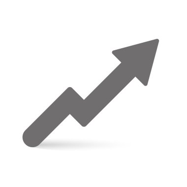 Yukarı düz simgesi grafik