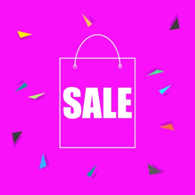 Süper Satılık kağıt afiş. Satılık pembe arka plan. Büyük satış. Süper satış ve özel indirim