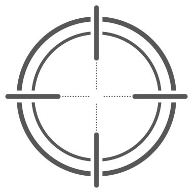 Hedef simgesi. Bir hedef vurdu