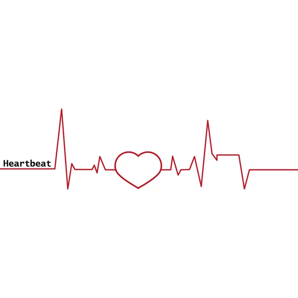 Icona del battito cardiaco. Battito cardiaco in scala — Vettoriale Stock