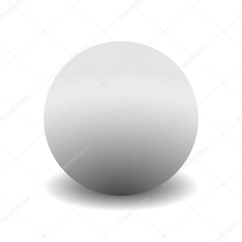 3d circle isolated on white background with shadow Stock Vector Image