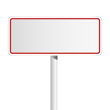 Düz beyaz yol işareti simgesi