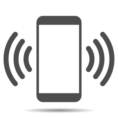 Hareket eden telefon. Mobil bağlantı düz