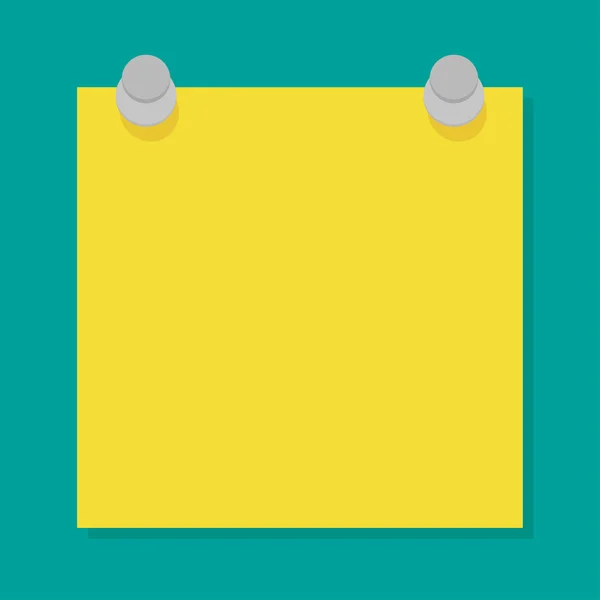 Página amarilla sobre fondo azul — Vector de stock
