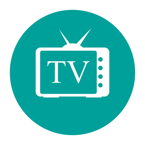 Icono de TV plana aislado sobre fondo blanco — Vector de stock