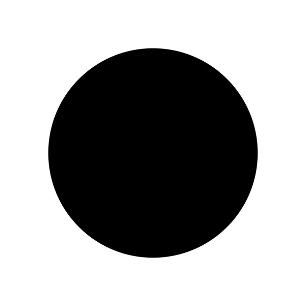 Círculo negro aislado sobre fondo blanco — Vector de stock