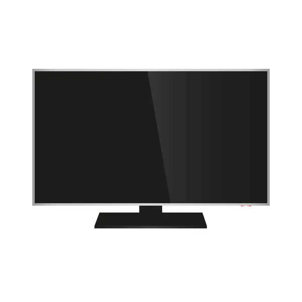 Televisión realista aislada sobre fondo blanco — Vector de stock