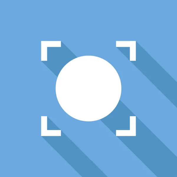 Icono Grabar sobre un fondo azul con sombra — Vector de stock