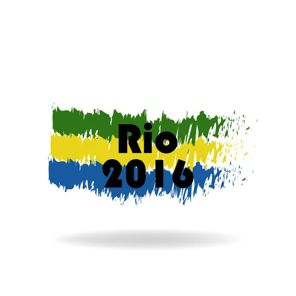 Vetor Rio 2016. Gráficos de arte clipe de design plano. Brasil Summer 2016. Rio esporte jogos fundo — Vetor de Stock