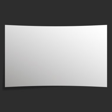 Karanlık bir duvar ile sinema içinde belgili tanımlık perde. 3D Sinema ekran vektör çizim