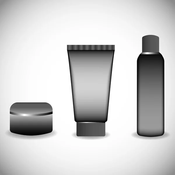 Kozmetik ürün yalıtılmış 3d. Gerçekçi kozmetik şişe. Plastik kozmetik şişe vektör çizim — Stok Vektör