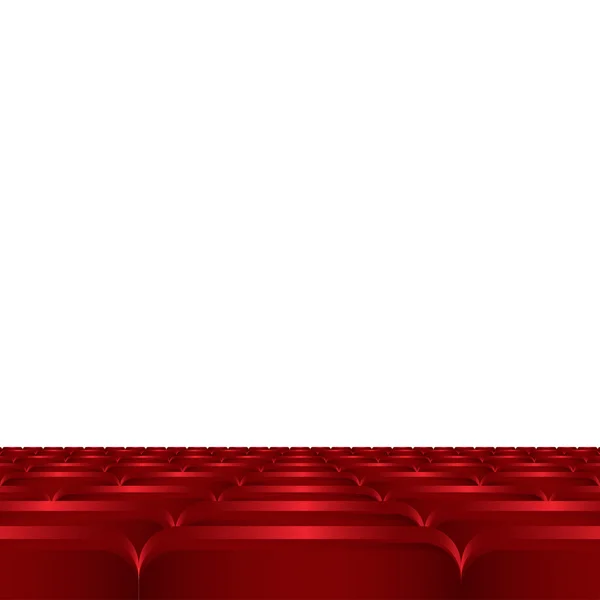 Корни красных кино- или театральных кресел. Красные стулья или стулья на векторной иллюстрации кино — стоковый вектор