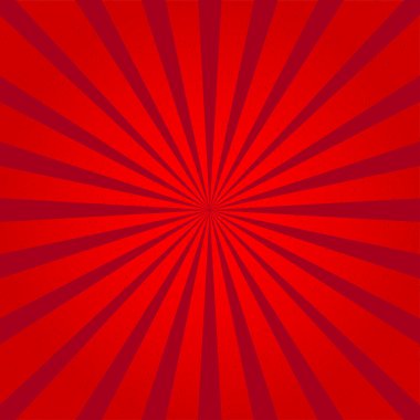 Popüler sanat tarzı Retro vintage ışınları kırmızı arka plan