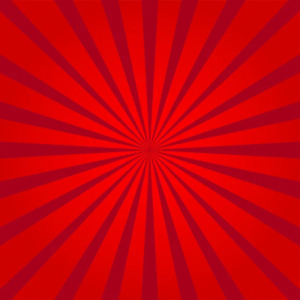 Retro vintage strålar röd bakgrund i popkonst-stil — Stock vektor