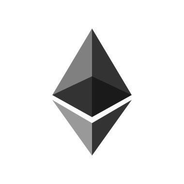Ethereum şifreleme logo vektörü