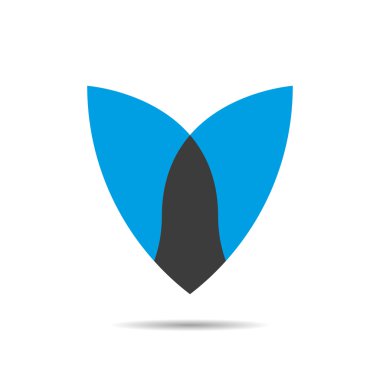 Simge kedi kulakları gölge beyaz bir zemin üzerine