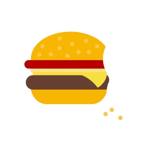 Burger meat with cheese and ketchup — Stock Vector