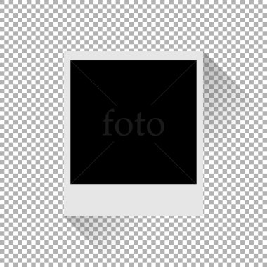 Photo frame with shadow on a plaid background clipart