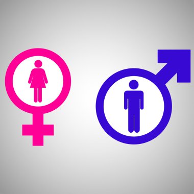 Simge erkek erkek gri bir arka plan üzerinde