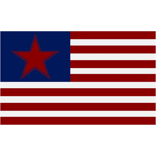 Bandera americana en una de las estrellas originales — Archivo Imágenes Vectoriales