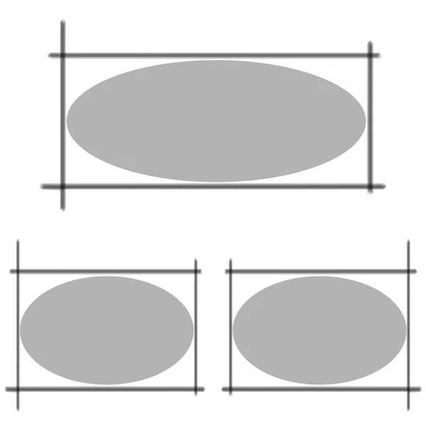 Frame met een cirkel binnen. Cirkel voor tekst. Instellen — Stockvector