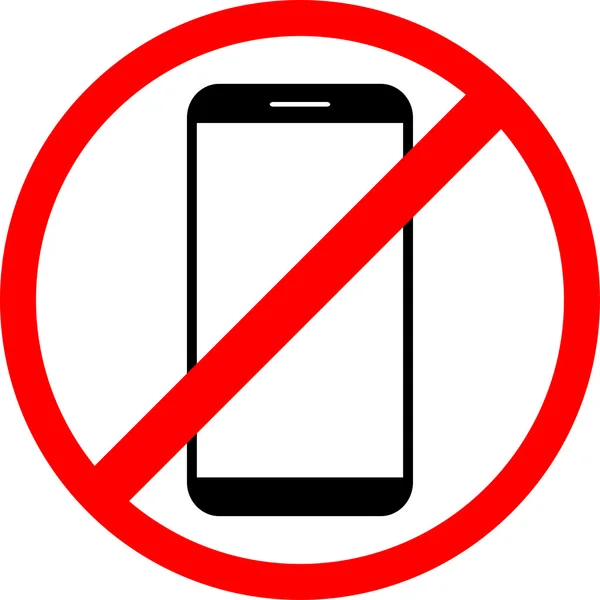 Εικονίδιο απαγορεύεται να χρησιμοποιούν το τηλέφωνο — Διανυσματικό Αρχείο