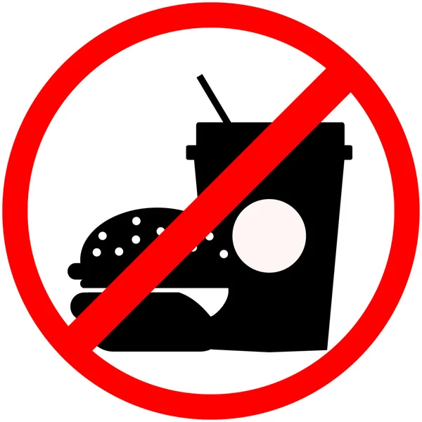 La prohibición de la comida rápida — Archivo Imágenes Vectoriales