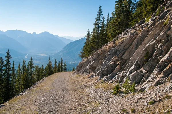 Old Mountain Road on Sulphur Mountain — Stock Photo, Image