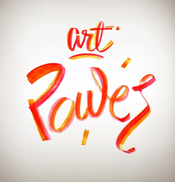 Letras de mão ART POWER — Fotografia de Stock