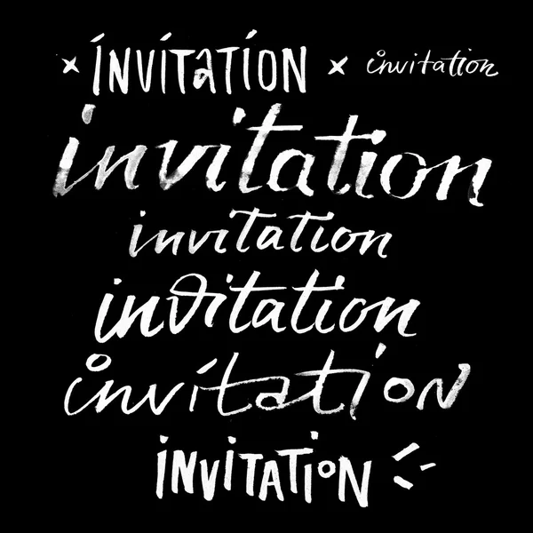 Invitazione parola lettering — Foto Stock