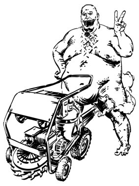 Çim taşıyıcı adam