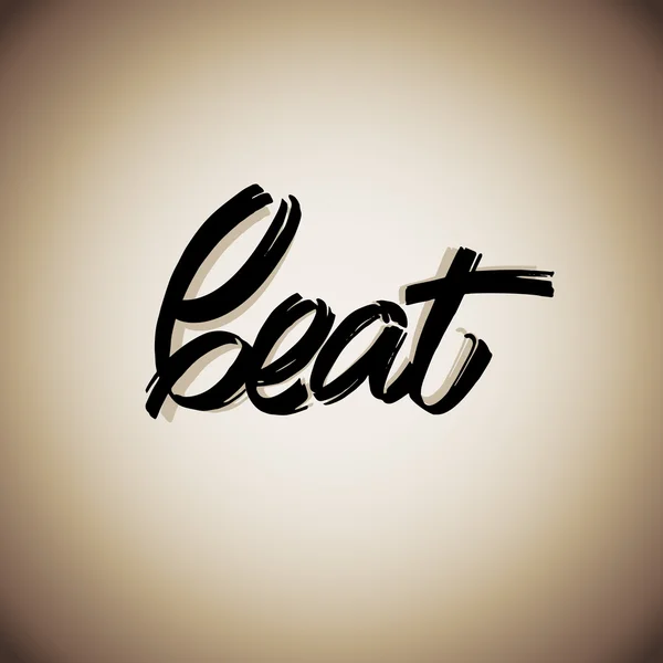 Beat ručně vytvořené slovo — Stockový vektor