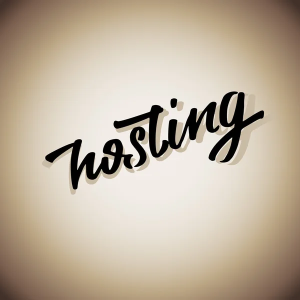 Hosting word lerrering — Stock vektor