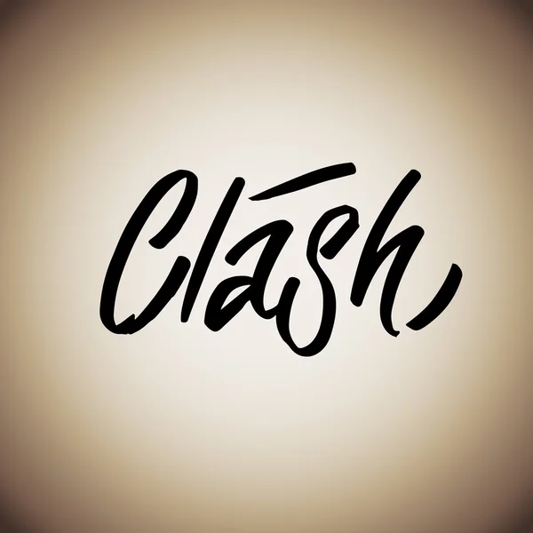 Clash mot lerrering — Image vectorielle